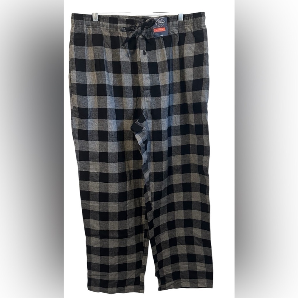 St, John’s Bay Buffalo Plaid Men's Pants - Black and Gray